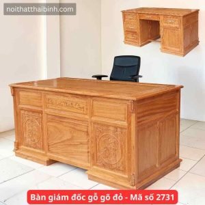 Bàn giám đốc gỗ gõ đỏ