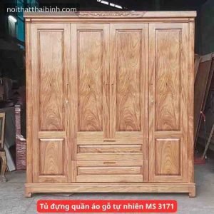 Tủ Đựng Quần Áo Gỗ Tự Nhiên Đẹp Bền Giá Xưởng