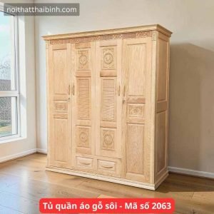 Tủ quần áo gỗ sồi
