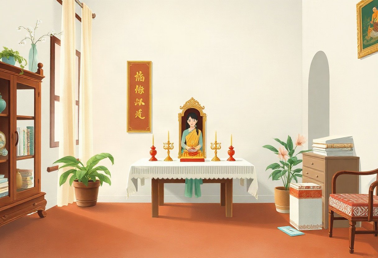 Tránh kê tủ thờ gần nơi ồn ào