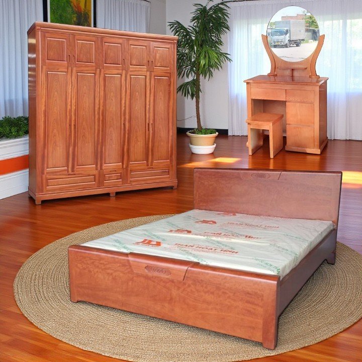Trọn bộ phòng ngủ gỗ tự nhiên cao cấp
