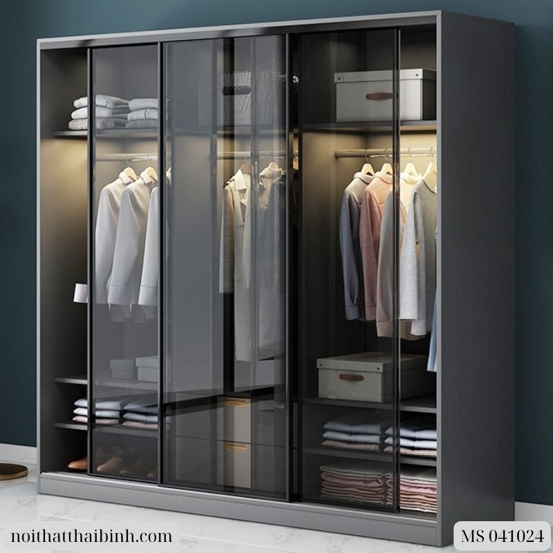 Tủ quần áo cửa lùa cánh kính MS 3046