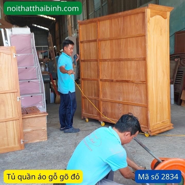 Tủ quần áo gỗ gõ đỏ hiện đại Tủ quần áo gỗ gõ đỏ hiện đại