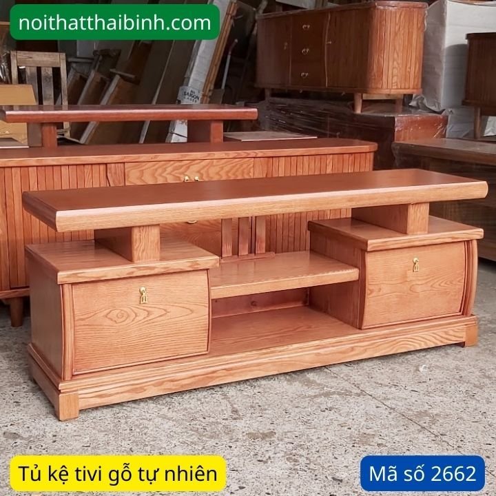 Tủ kệ tivi gỗ MS 2662 - góc nghiêng