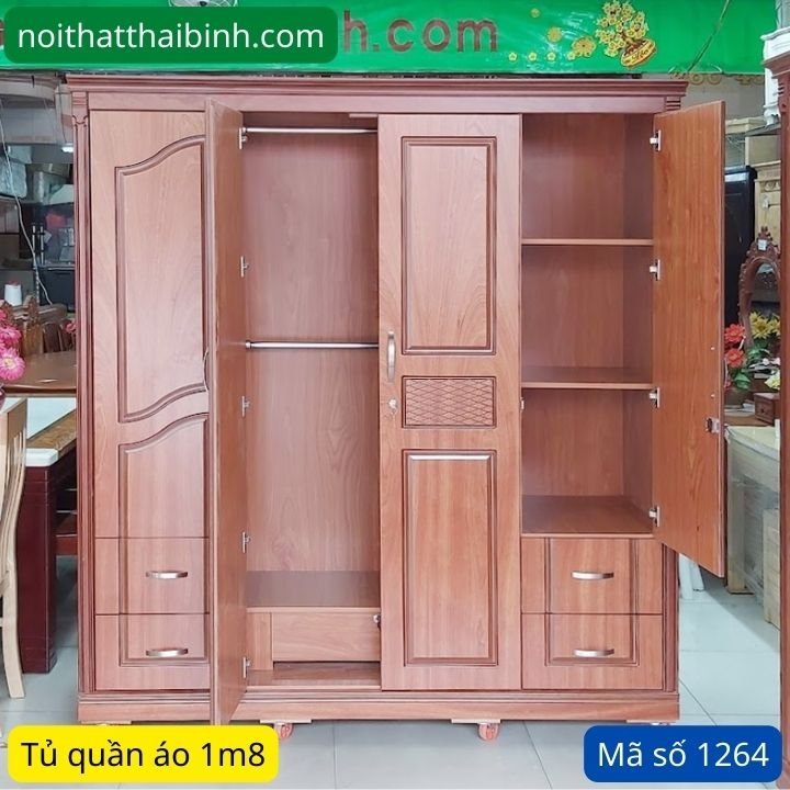 Tủ quần áo 1m8 4 cánh