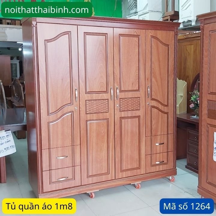 Tủ quần áo 1m8 4 cánh