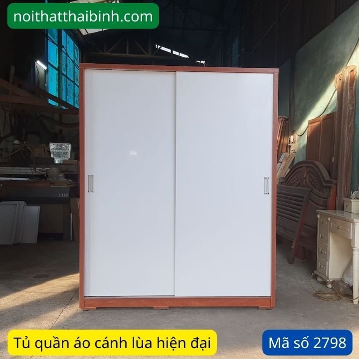 Mẫu tủ quần áo cửa lùa đẹp 2023