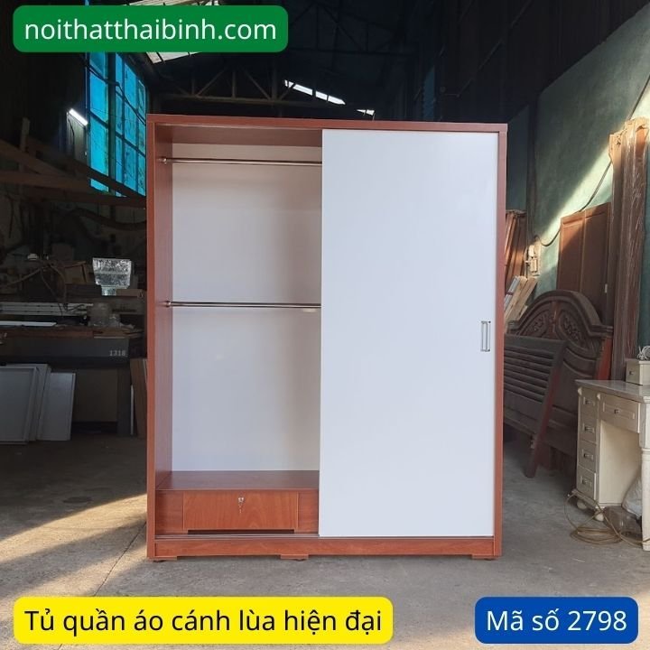 Tủ quần áo cửa lùa 1m6