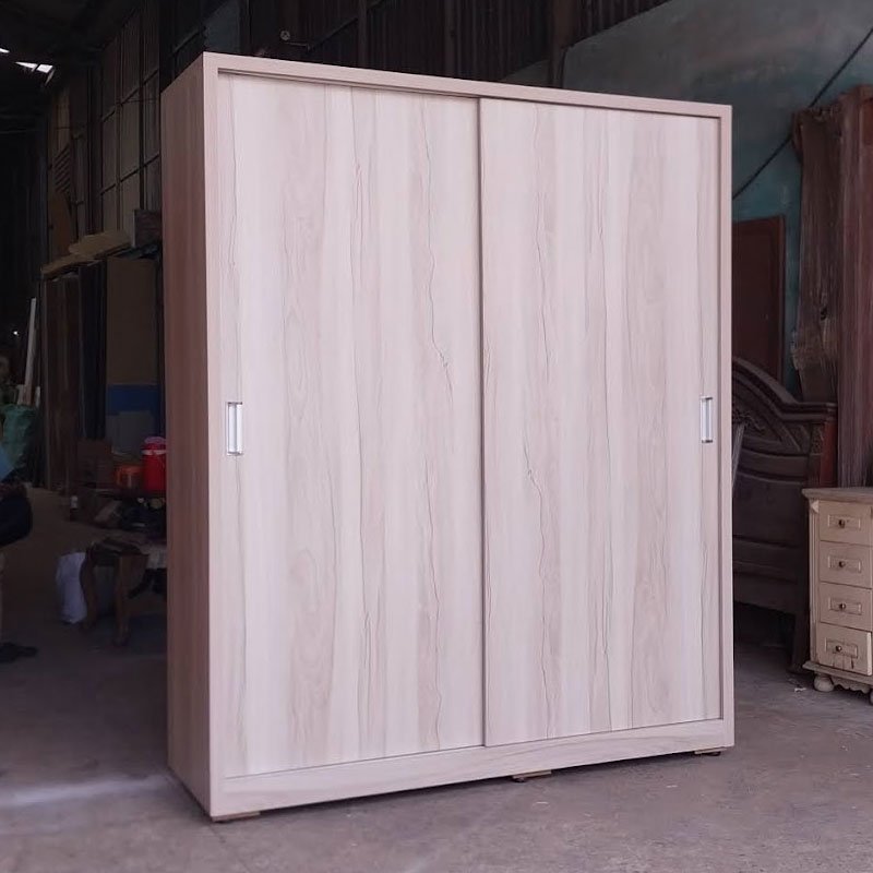Tủ quần áo 2 cửa lùa MS 3291 - góc nghiêng