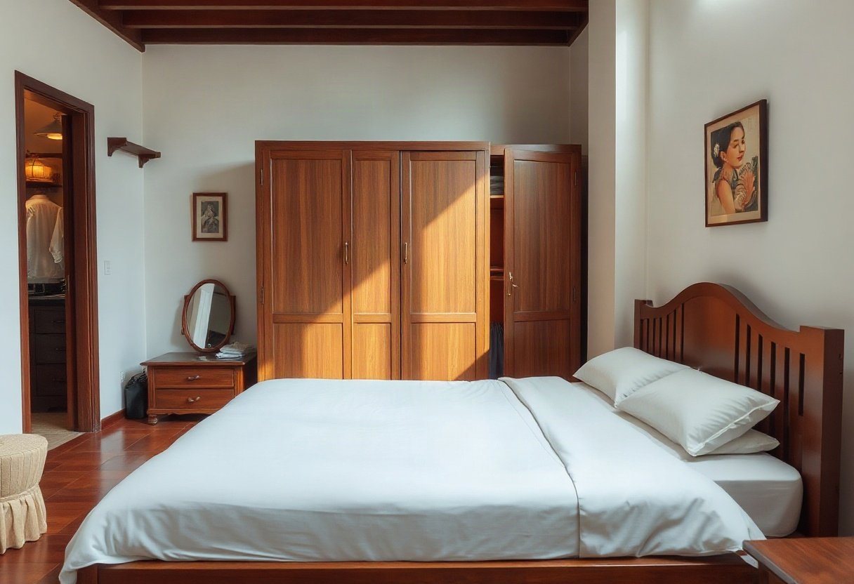 Tủ quần áo đối diện giường ngủ