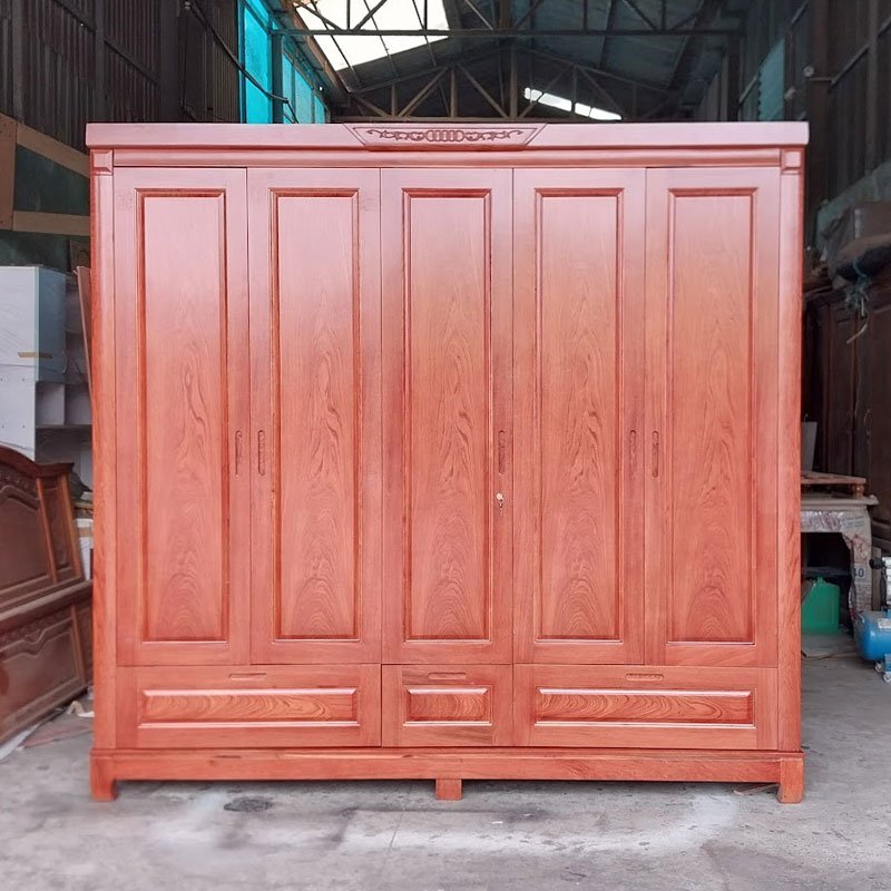 Tủ quần áo gỗ 5 cánh