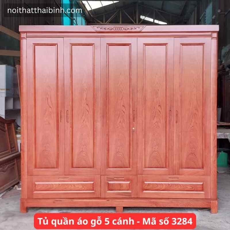 Tủ quần áo gỗ 5 cánh