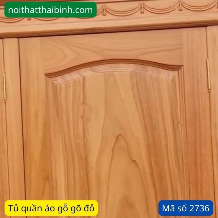 Tủ quần áo gỗ gõ đỏ