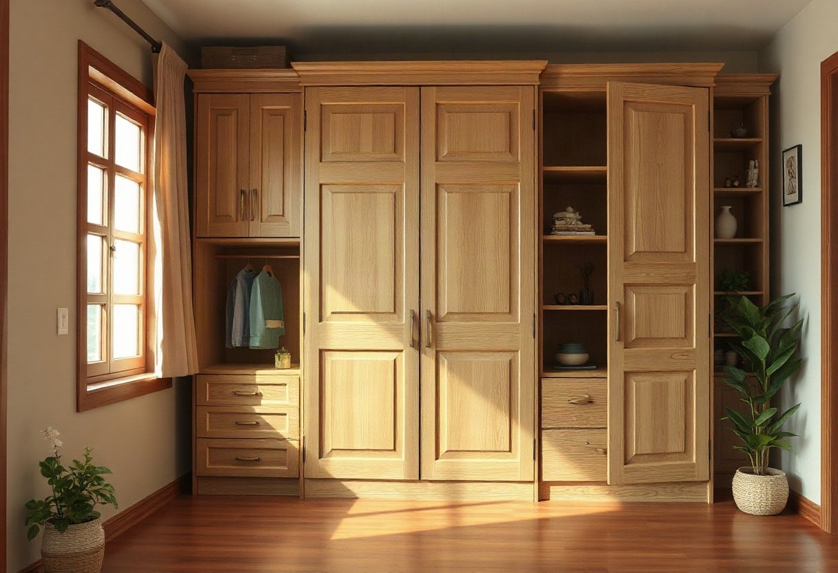 Tủ quần áo gỗ sồi an toàn sức khỏe