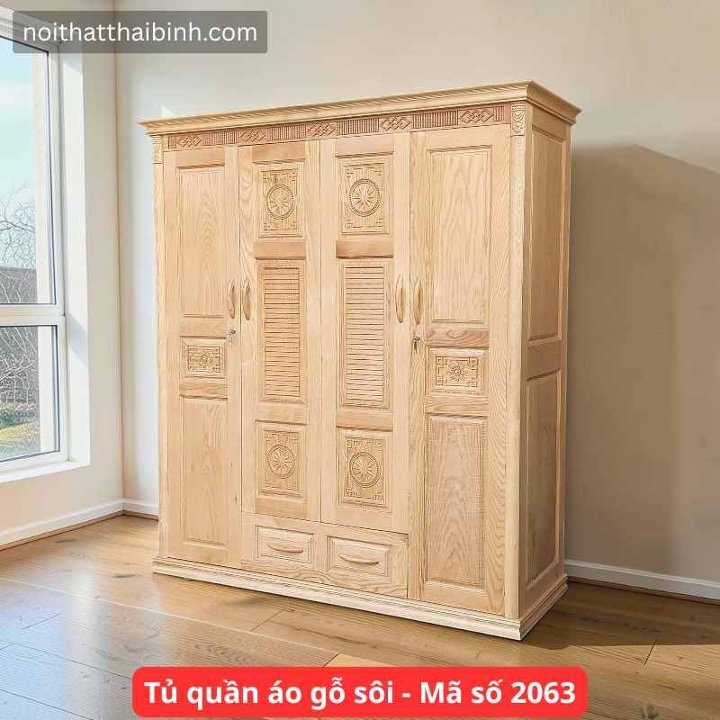 Tủ quần áo gỗ sôi