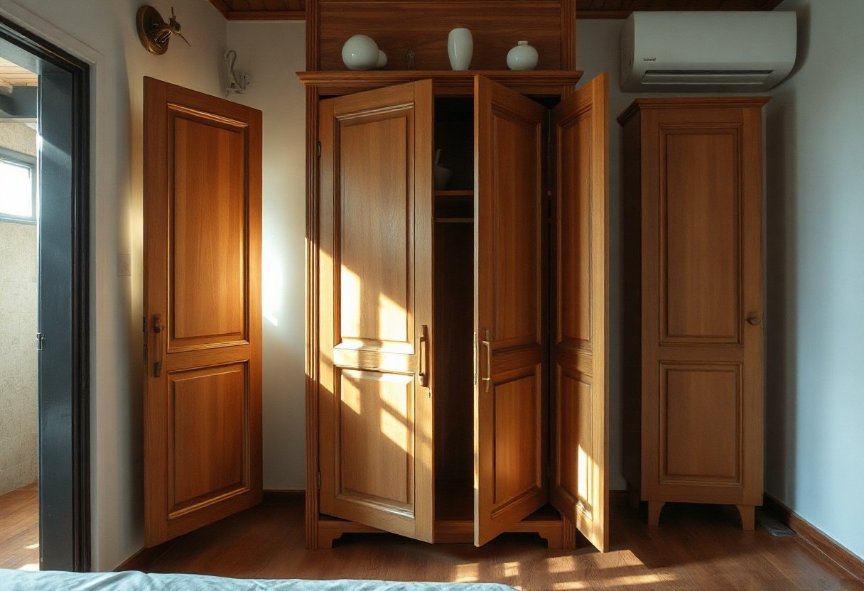 Tủ quần áo với cửa mở thông thoáng tại TPHCM