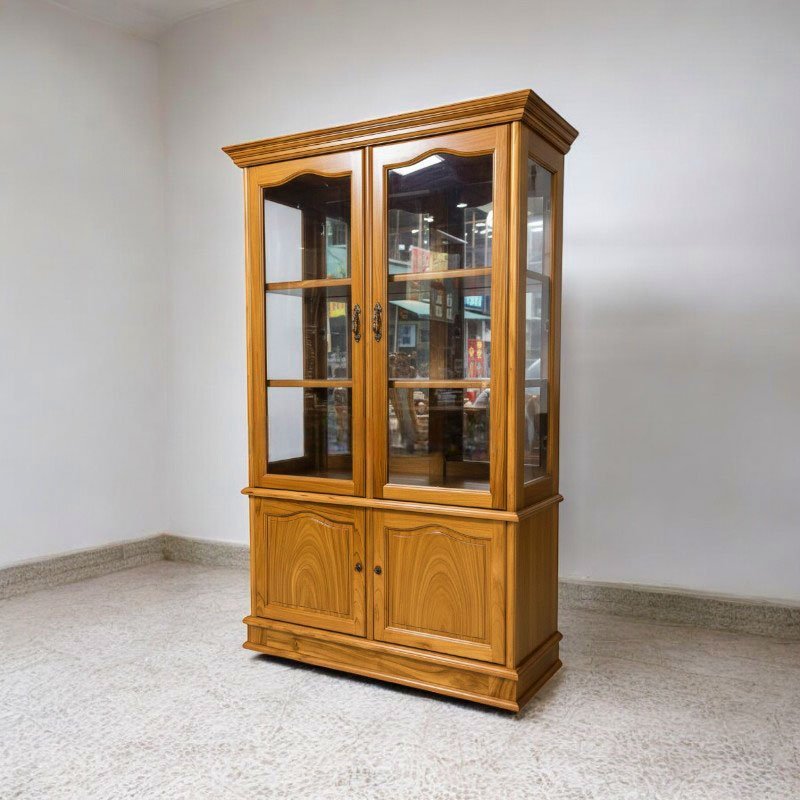 Tủ rượu gỗ gõ đỏ tự nhiên MS 3304 - kỹ thuật đóng mộng chắc chắn