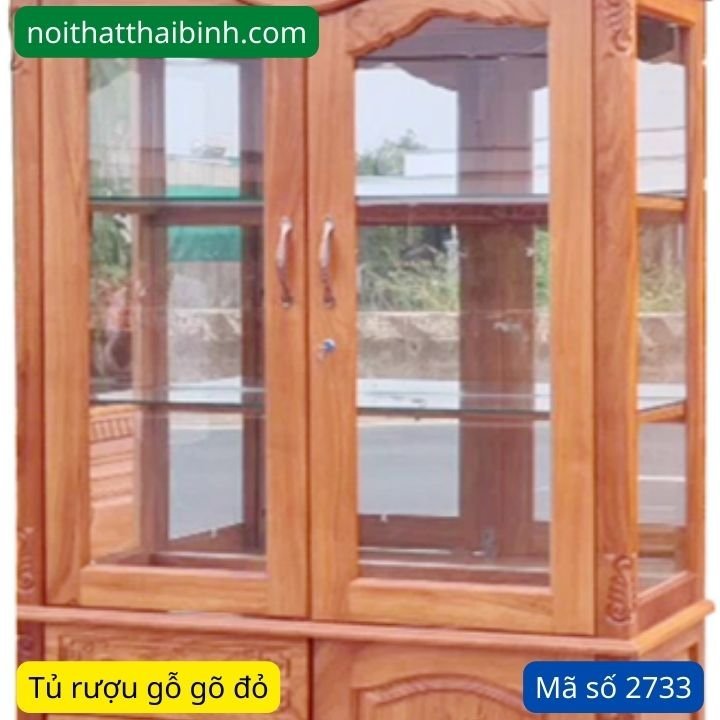 Tủ rượu gõ đỏ