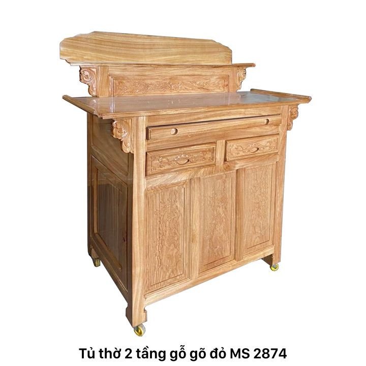 Tủ thờ 2 tầng bằng gỗ