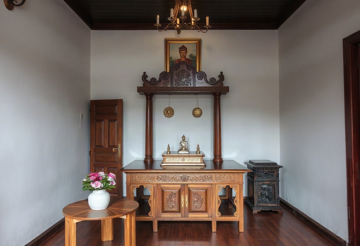 Tủ thờ trong phòng riêng biệt