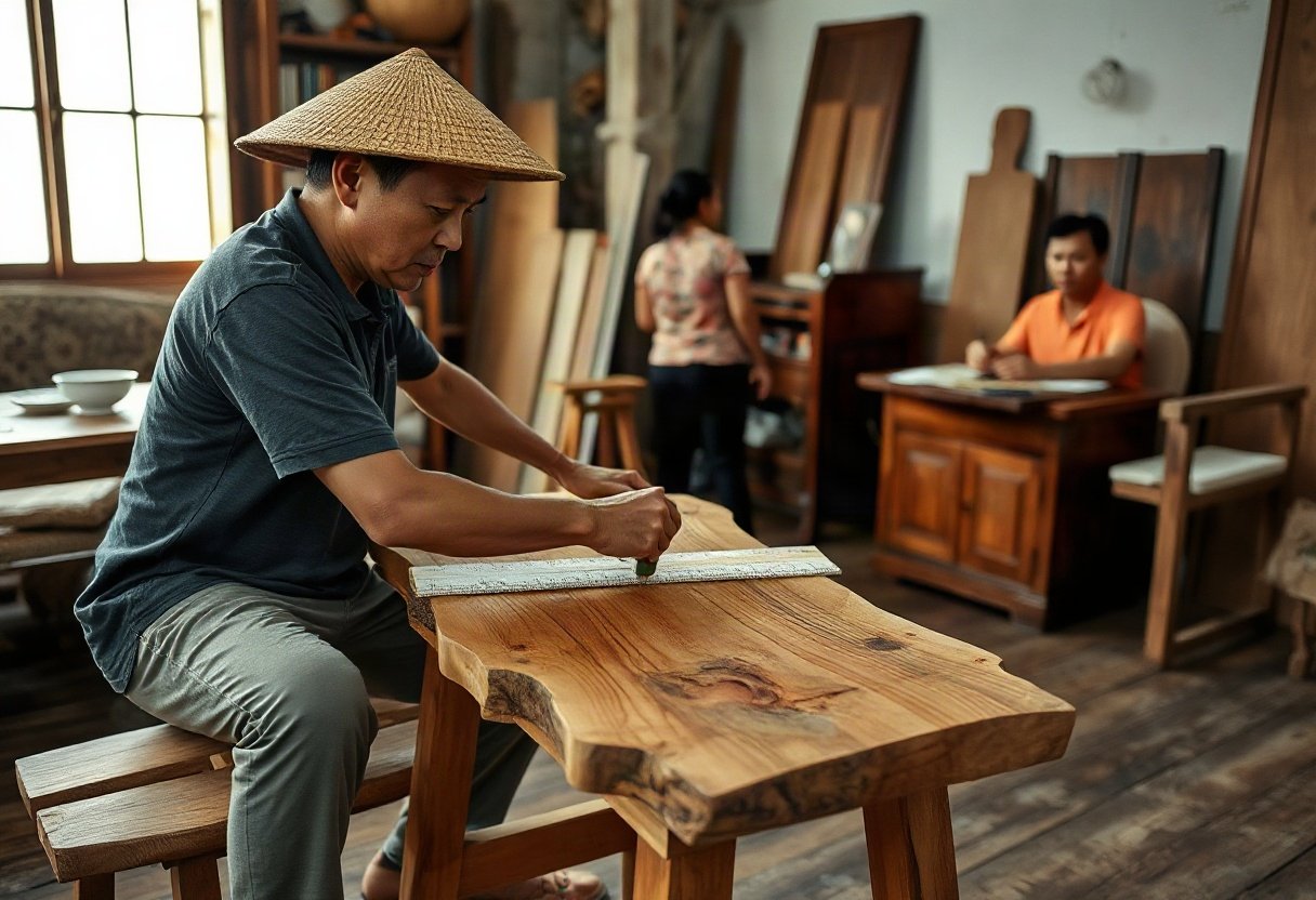 Ứng dụng của gỗ tràm trong nội thất