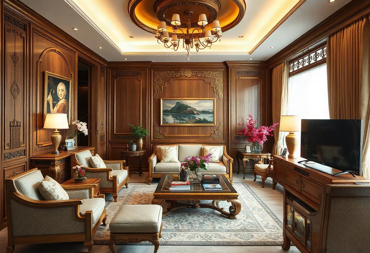 Ứng dụng của gỗ vàng tâm trong nội thất