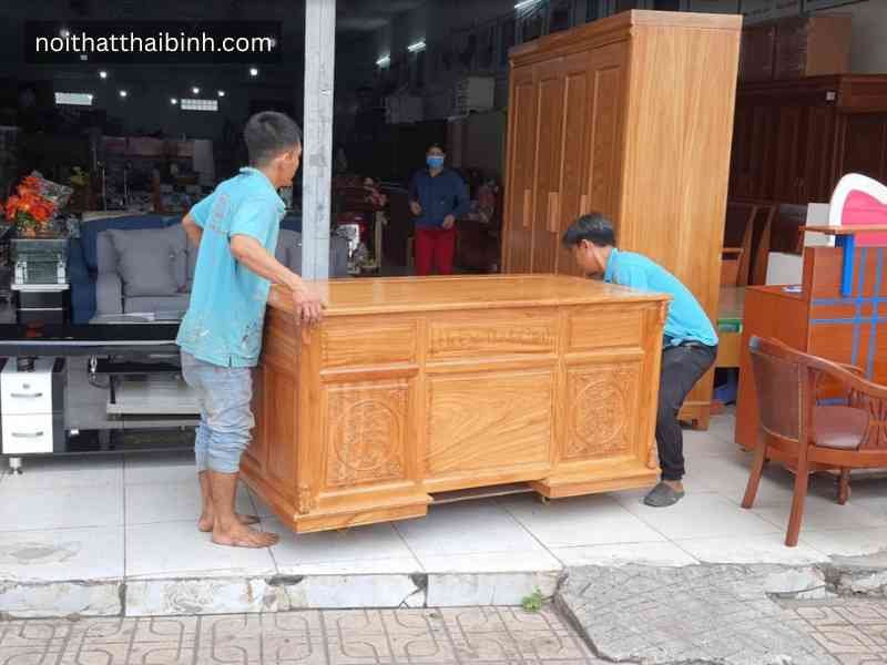 Bàn giám đốc gỗ gõ đỏ