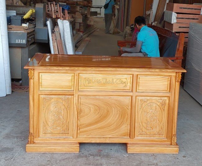 Bàn làm việc » Bàn làm việc gỗ gõ đỏ
