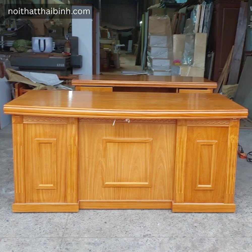 Bàn làm việc gỗ tự nhiên