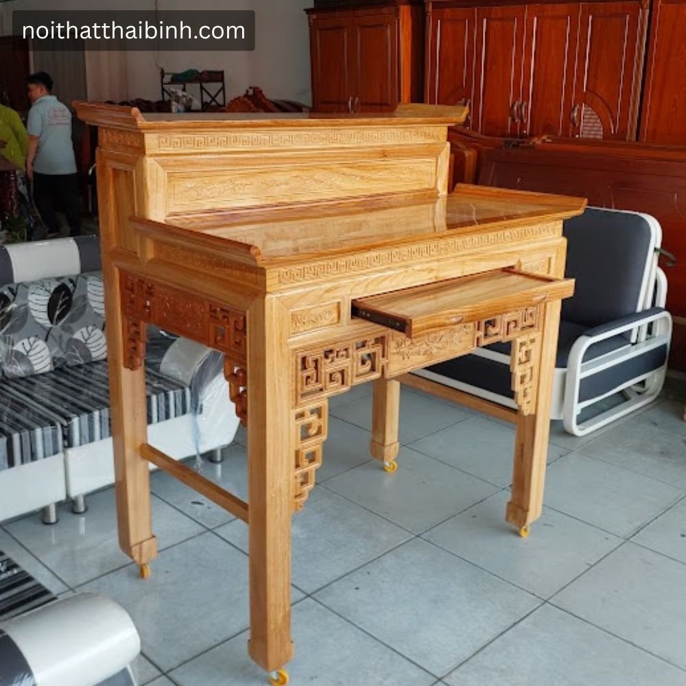 Bàn thờ nhị cấp gỗ gõ đỏ