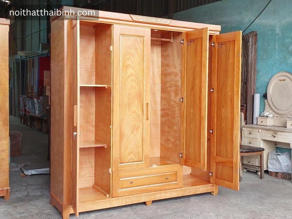 Tủ Quần Áo Gỗ Tự Nhiên Cao Cấp – Mã số 3292