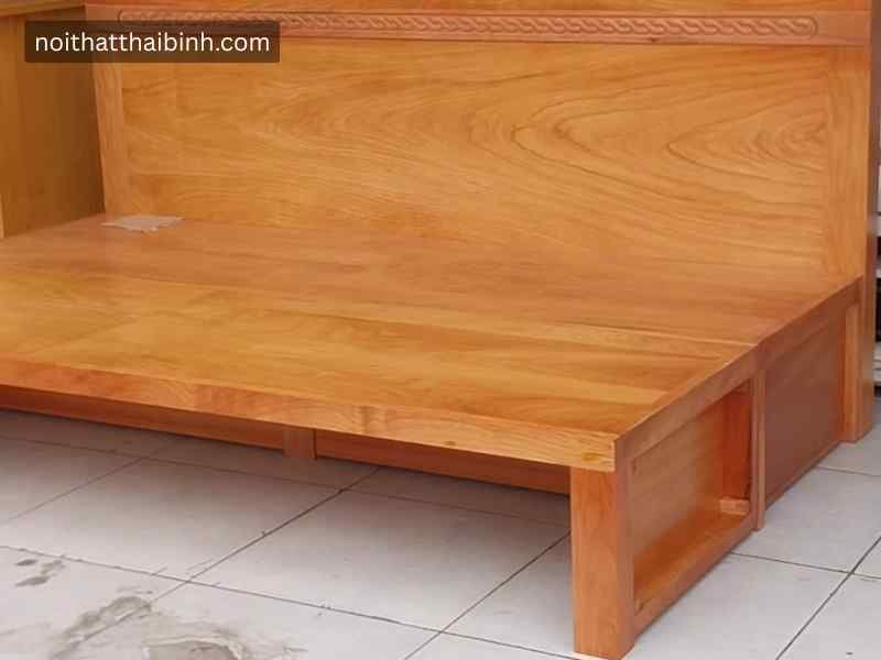 Chi tiết giường gấp gỗ tự nhiên