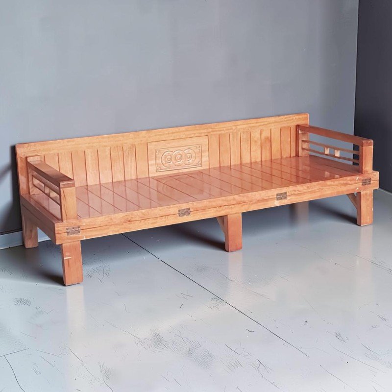 Giường gấp thành ghế bằng gỗ