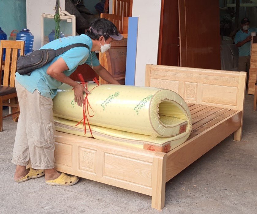 Giường ngủ » Giường gỗ sồi