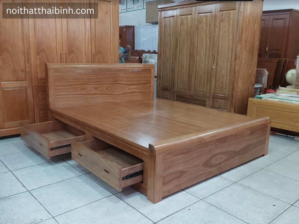Giường ngủ gỗ tự nhiên