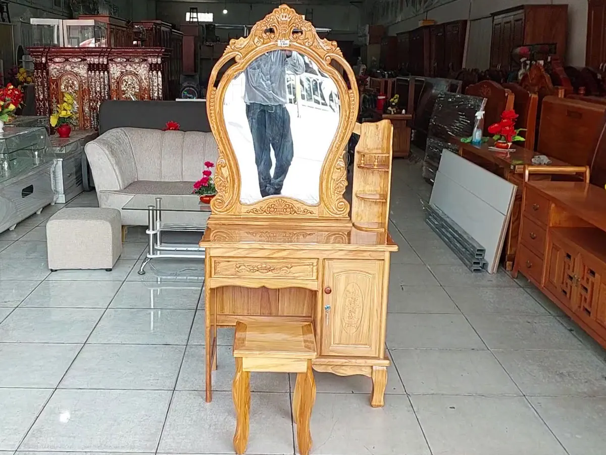Bàn Trang Điểm Gỗ Tự Nhiên Cao Cấp Mã 2998 Giá Tốt