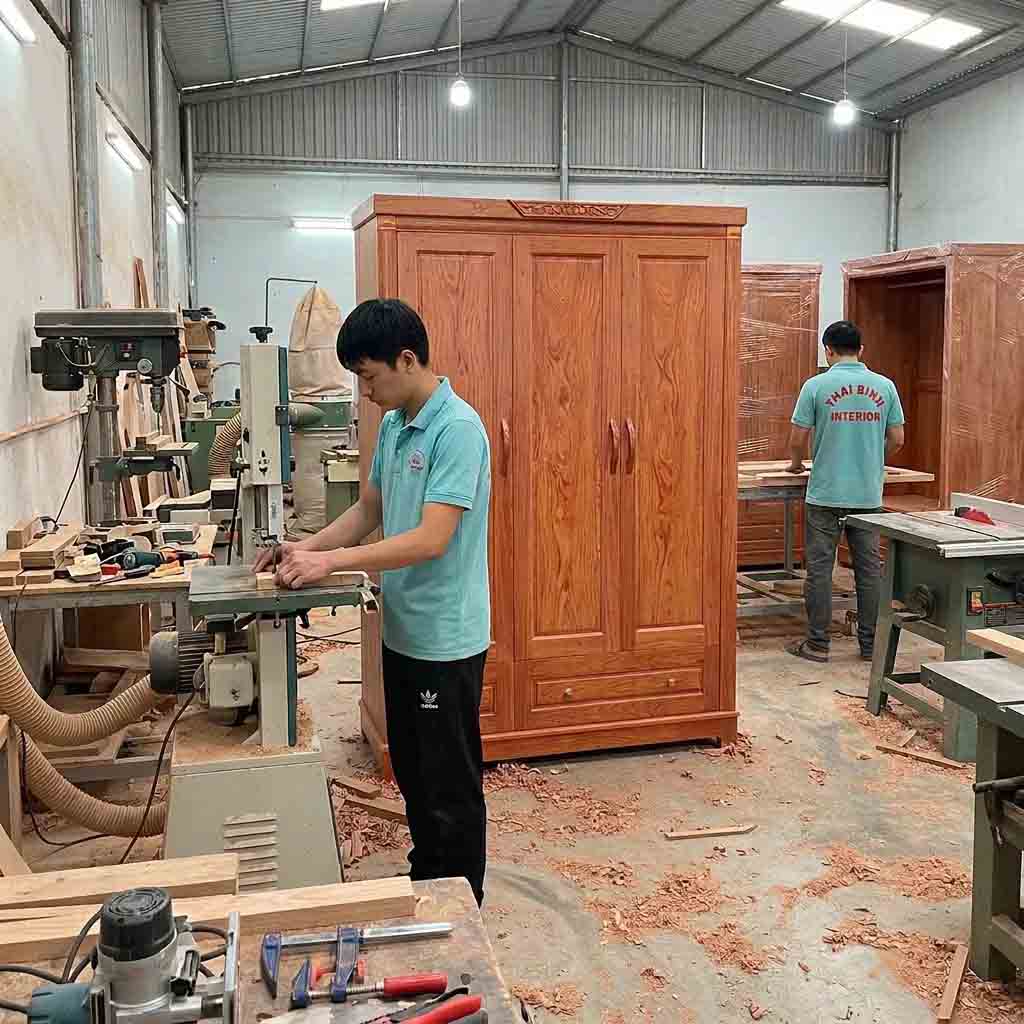 Tủ Áo Gỗ Xoan Đào Tự Nhiên Cao Cấp Giá Tốt