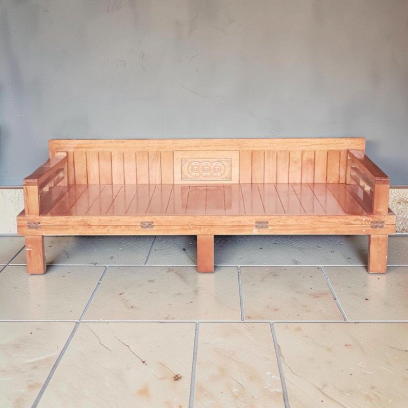 Giường gấp thành ghế bằng gỗ