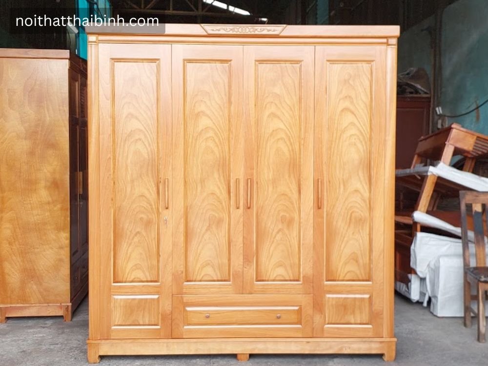 Tủ Quần Áo Gỗ Tự Nhiên Cao Cấp – Mã số 3292