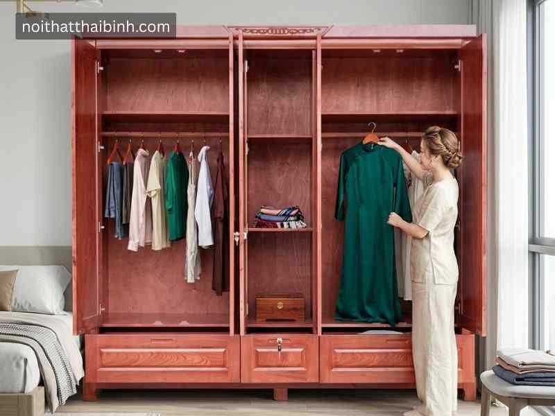 Tủ quần áo gỗ 5 cánh