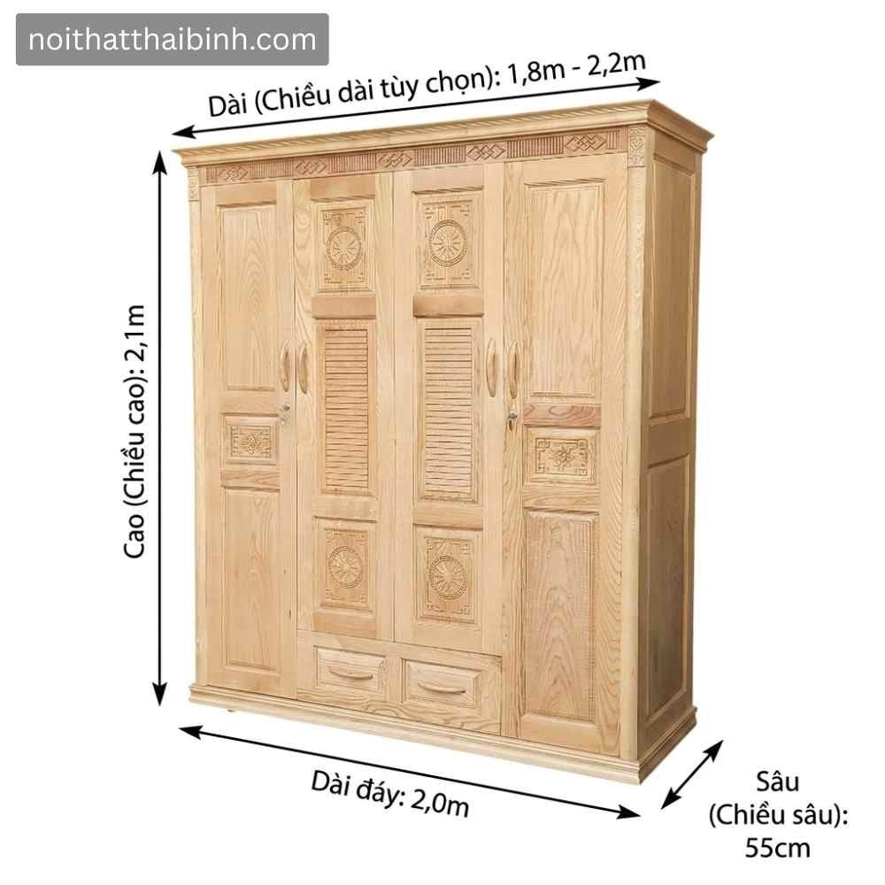 Tủ quần áo gỗ sôi