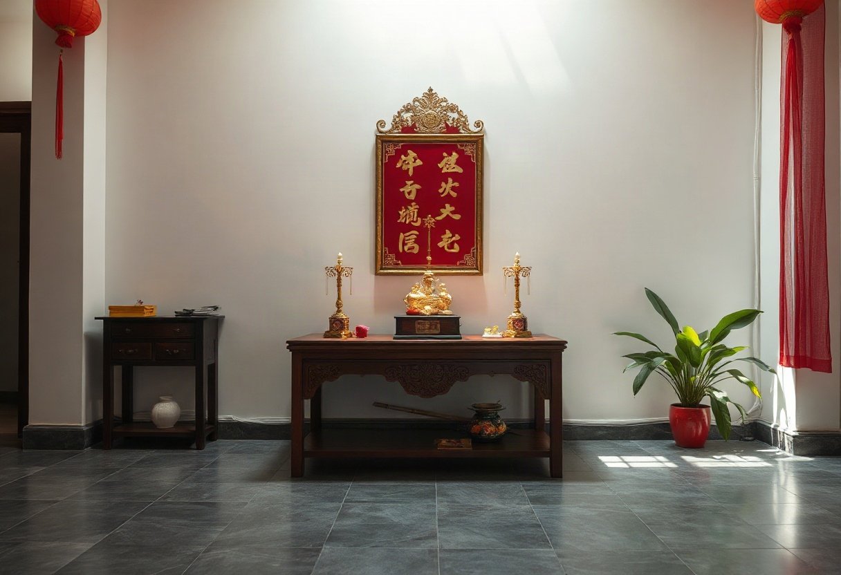 Vị trí đặt bàn thờ tránh cửa ra vào